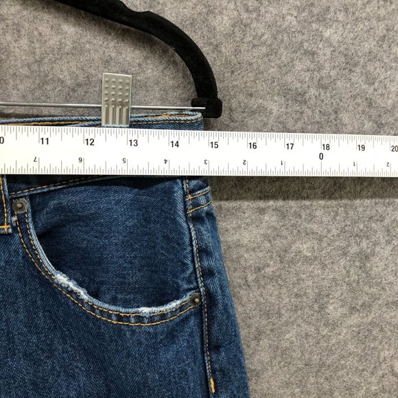 Carmar Womens Blue Distressed Wide Leg Jeans High Rise Size 29 - Picture 9 of 11